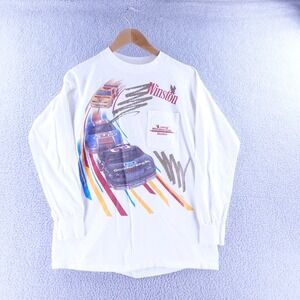 Vintage NASCAR Winston Cup Series Single Stitch Shirt American Born White XL 90s